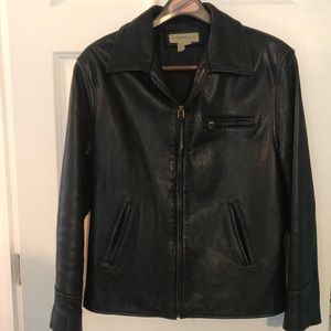 Heavy leather jacket, excellent quality.